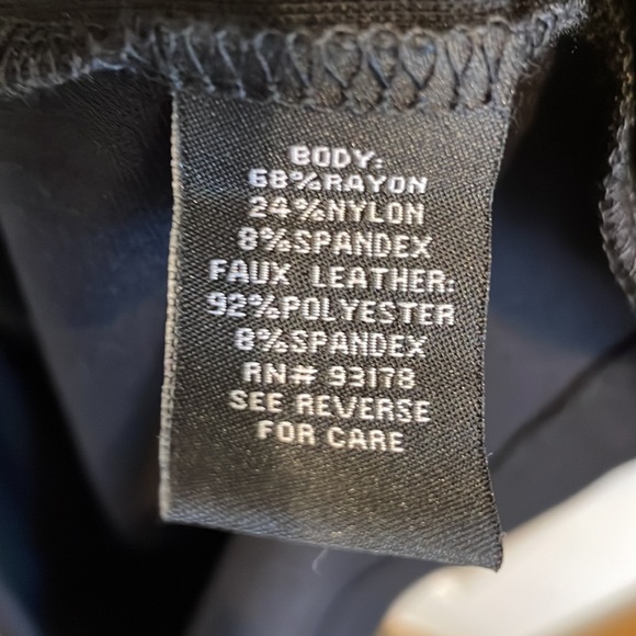 NWT Premise Dresses Faux Leather Upper Sleeveless Dress Size Large - Picture 5 of 7